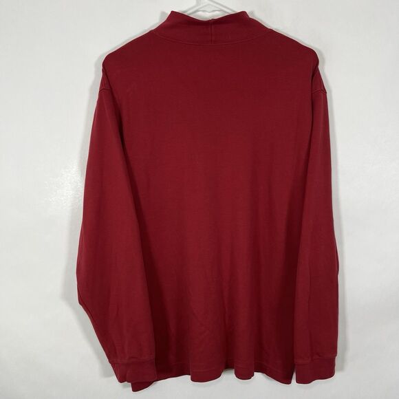 LL Bean Long Sleeve Mock Neck T Shirt Mens Size Large Cotton Spandex Stretch - Picture 9 of 11